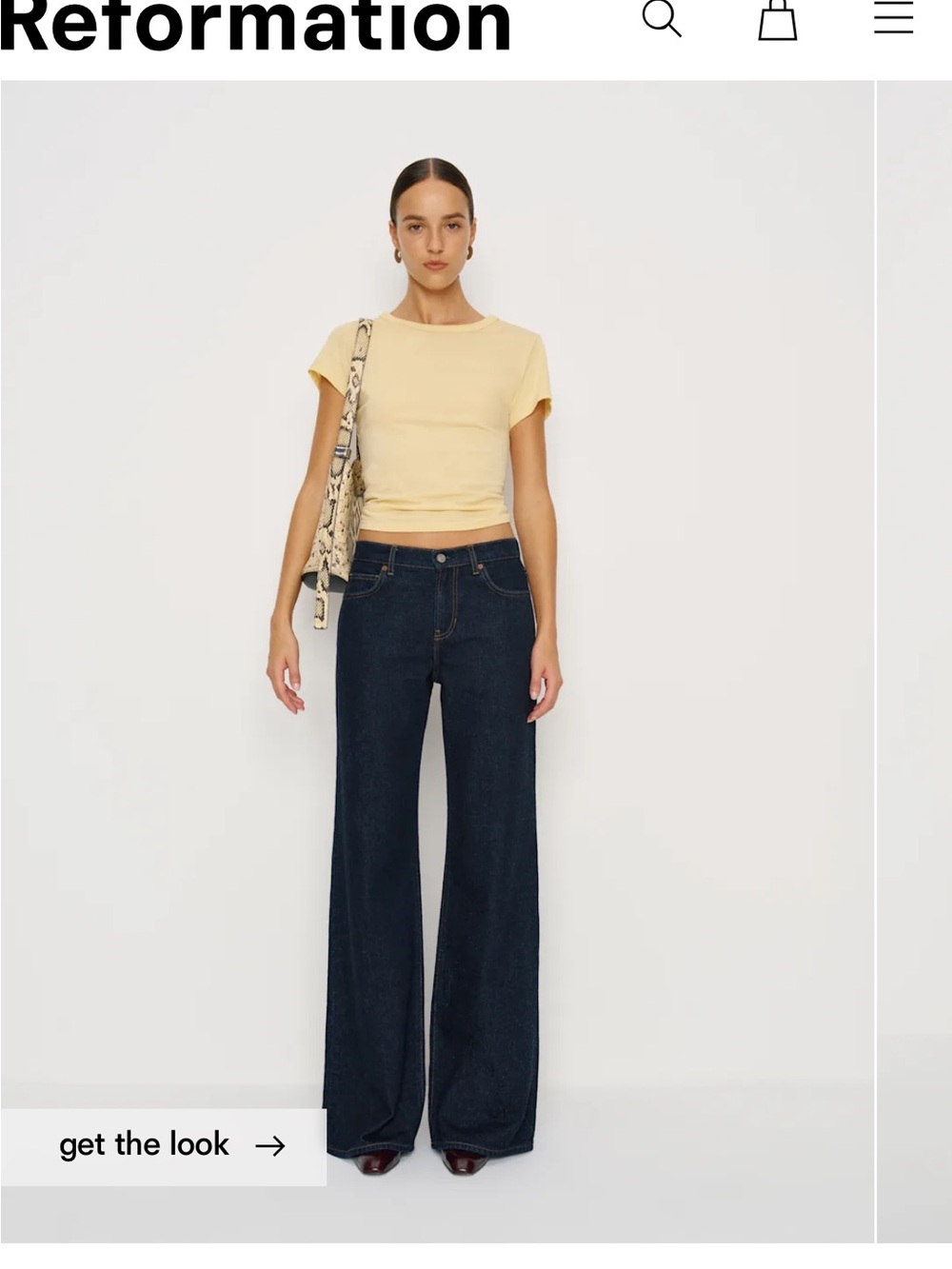 Reformation Cary Low Rise Slouchy Wide Leg Jeans